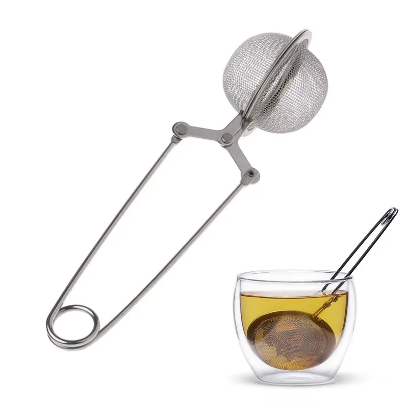 Tea Infuser Stainless Steel Sphere Mesh Tea Strainer Coffee Herb Spice Filter Diffuser Handle Tea Infuser Ball Kitchen Tool WVT1007