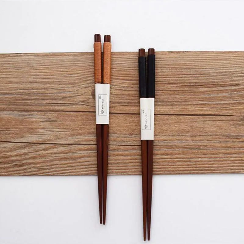 500Pair / Lot 22.5 cm Wood Chopsticks Cassia Siamea Owinięta Przędza Japońska Styl Kuchnia Kuchnia Stołowa Ekologiczna