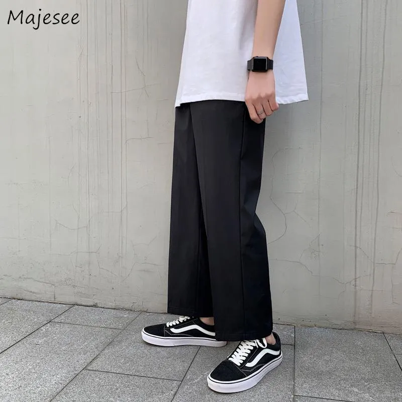 Black Wide Leg Ankle Pants Retro Harajuku Style, Shop Now! Summer  Essential
