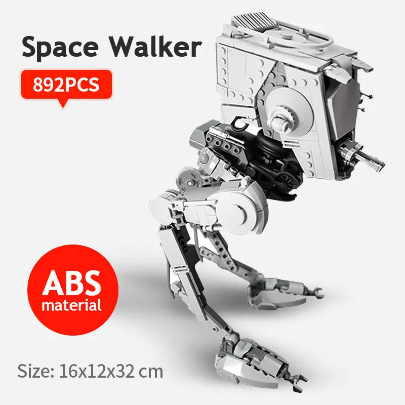 Star Series Wars Space Articulated At Set St Chicken Walker Modell Byggstenar DIY Bricks Leksaker för barn Pedagogisk Xmas Present X0102