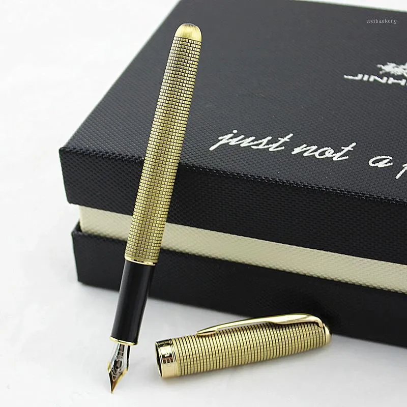 قلم نافورة أقلام الكلاسيكية Iraurita القلم 0.5 ملليمتر بنى جينهاو 601 هدية مربع مجموعة مكتب اللوازم المدرسية 1