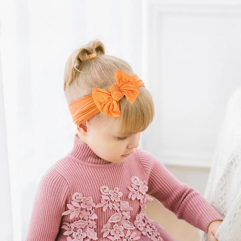 3 Pcs/Set Print Baby Headband Bows Flower Newborn Girl Headbands Elastic Kids Turban Band Hair Accessories