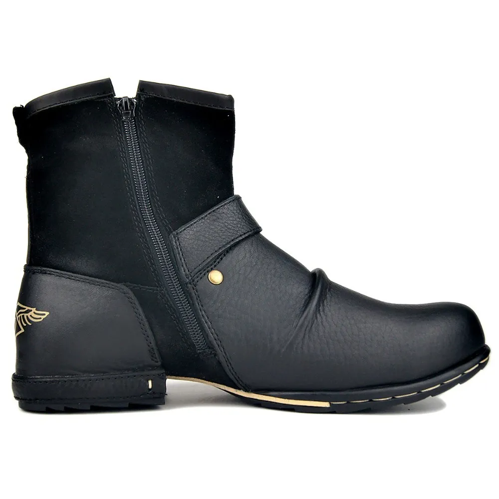 Otto\'s Leather Motorcycle Biker Boots Otto main image 3
