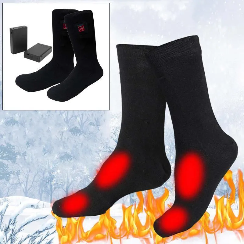 Sports Socks Electric Heated Rechargeable Battery Foot Winter Warm Hunting Adjustable Leg Warmer1