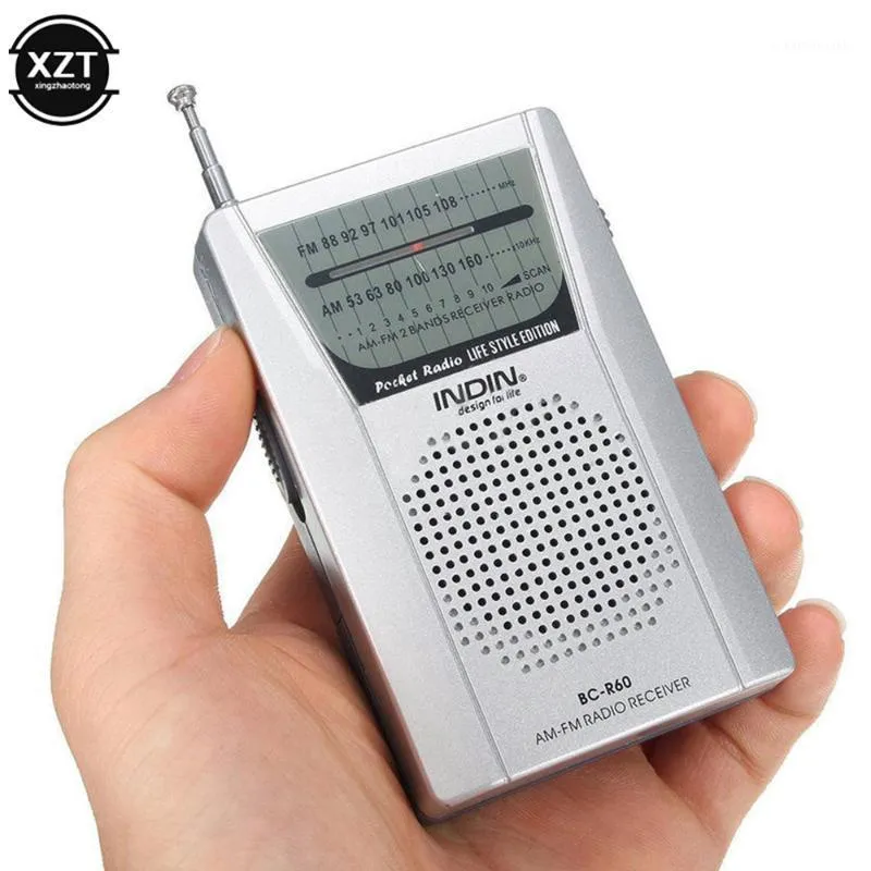 BC-R60 Pocket Radio Andenna Mini AM / FM 2-Band Radio World Reciver с динамиком 3.5 мм Разъем для наушников Portable1