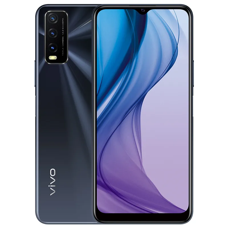 Original Vivo Y30 4G LTE Telefone Móvel 8GB RAM 128GB ROM Snapdragon 460 Octa Core Android 6.51 "Tela cheia 13mp OTG 5000mAh Impressão digital Cara Wake Smart Pell