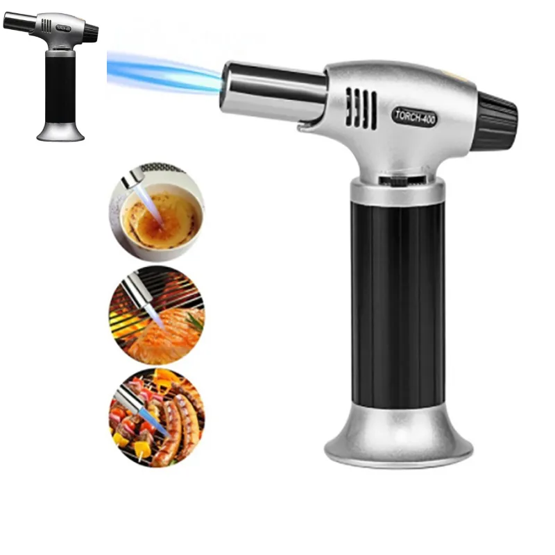 Neue 1300c Butan Scorch Fackel Jet Flame Feuerzeuge Kochen nachfüllbare Flamme einstellen Küchenfeuerzeug Zündung Spritzpistole Picknick-Werkzeug hh71147