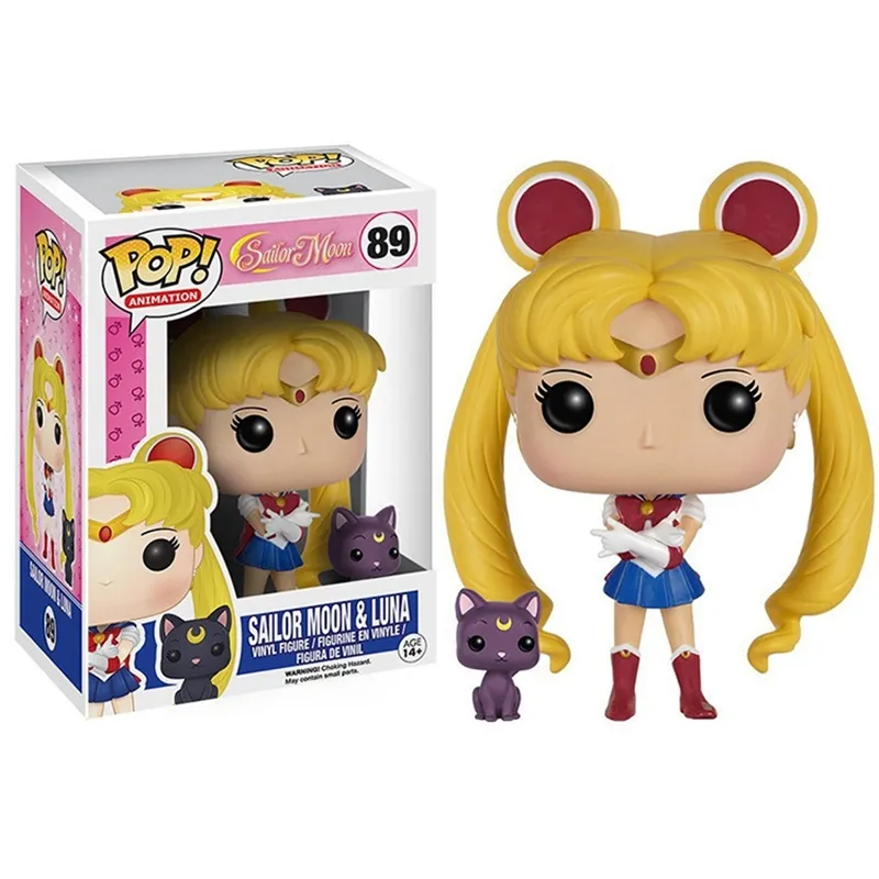 Funko Pop Sailor Moon 그림 장식 모델 어린이를위한 수집 가능한 장난감 선물