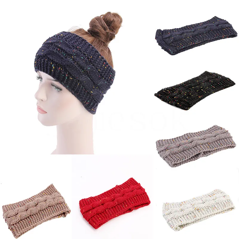 Stricker Häkelstirnband Frauen Winter Sportband Turban Yoga Head Band Ohrmuffs Cap Strick Stirnbänder Party Gunst Geschenk DB193