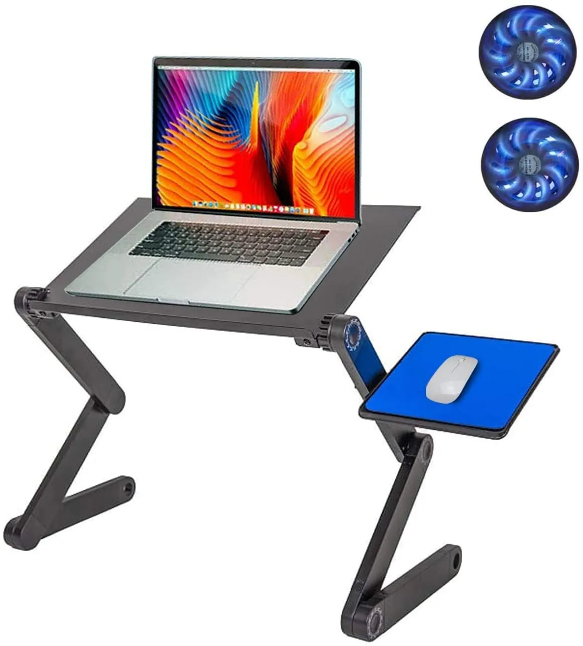 Justerbar bärbar datorkylställning Lap Desk för sängbäddsoffa W / Musmatta Ergonomisk höjdvinkel Tilt Laptop Stand Couch Desktop Tray Portable MacBook Pro