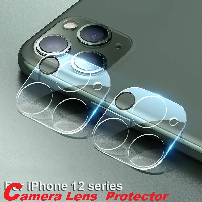 iPhone 11 Pro Max 12 Pro Max Camera Lens 화면 보호기에 대 한 카메라 필름 강화 유리 소매 상자가있는 완전 커버