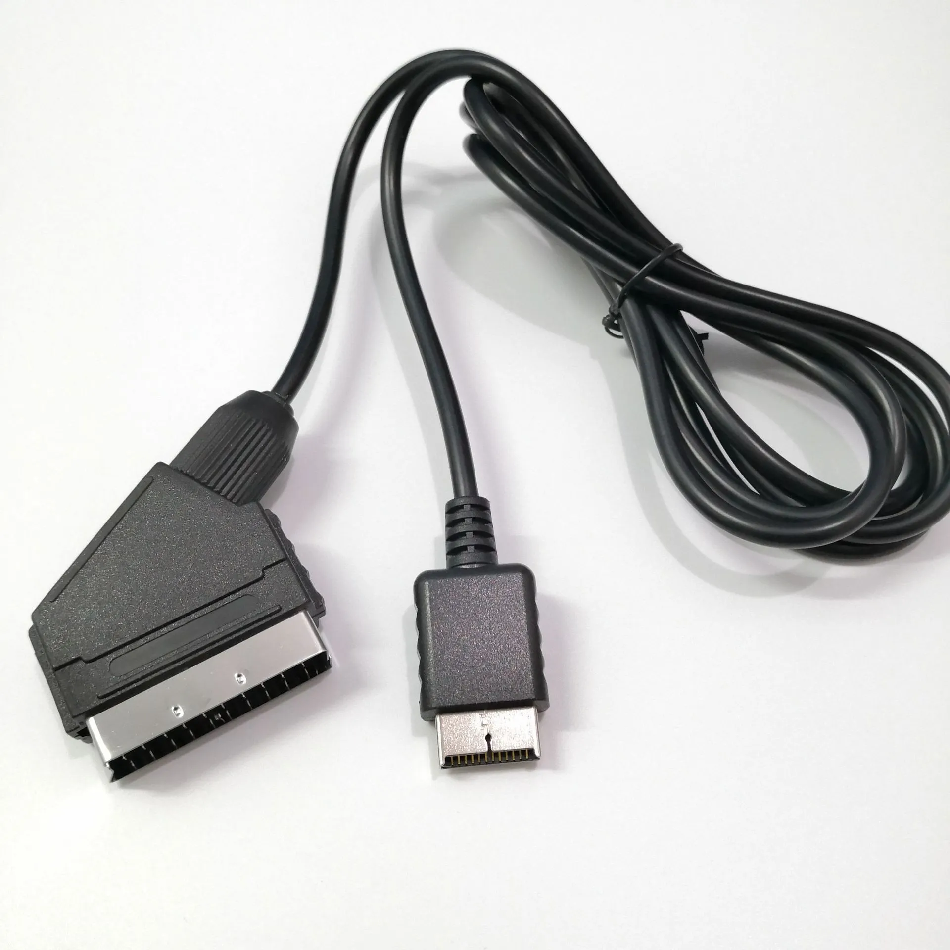 1,8 m svart RGB -scartkablar för Sony PlayStation PS2 PS3 TV AV Lead Ersättningsanslutning Speltråd