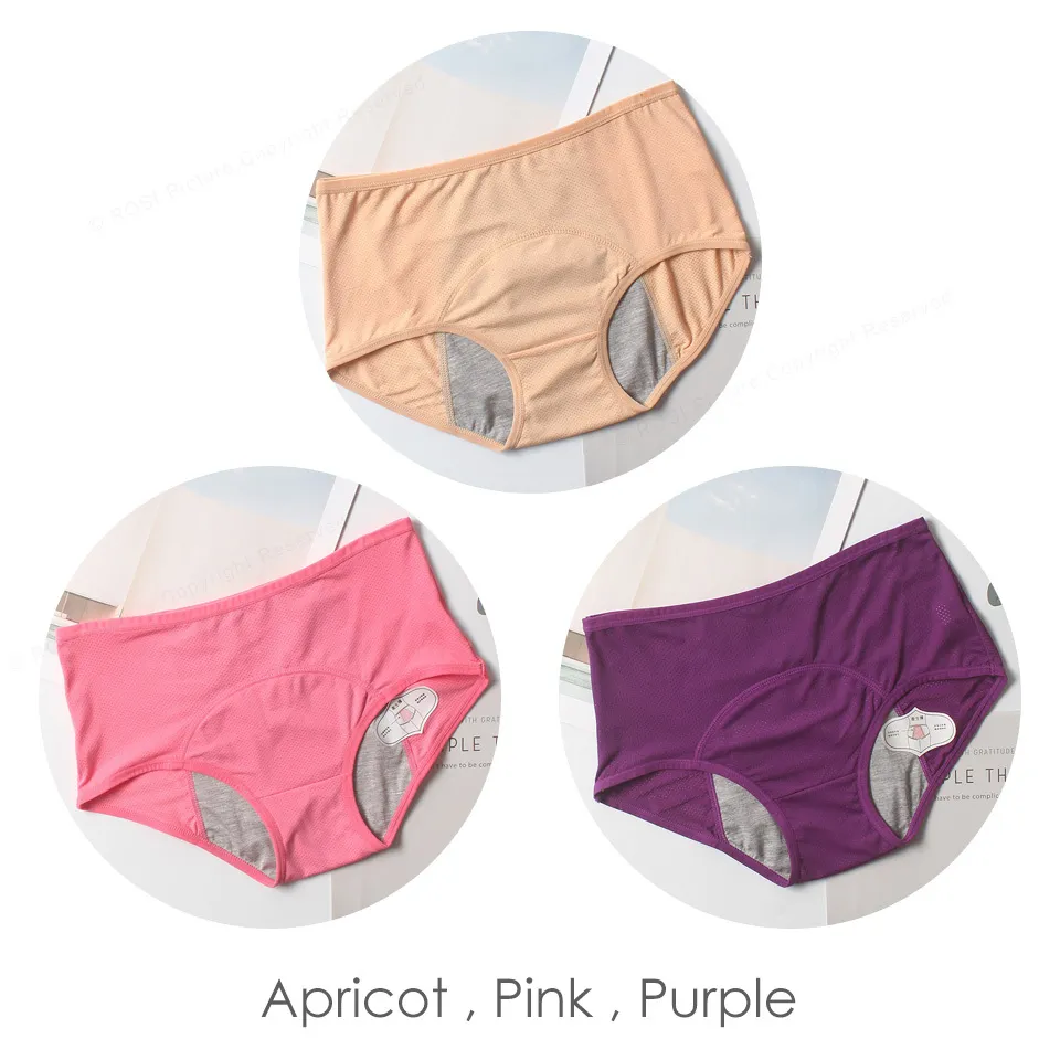 Plus Size Womens Nylon Mesh Menstrual crotchless panties - Leak Proof Incontinence  Briefs for Periods - Lingerie Set