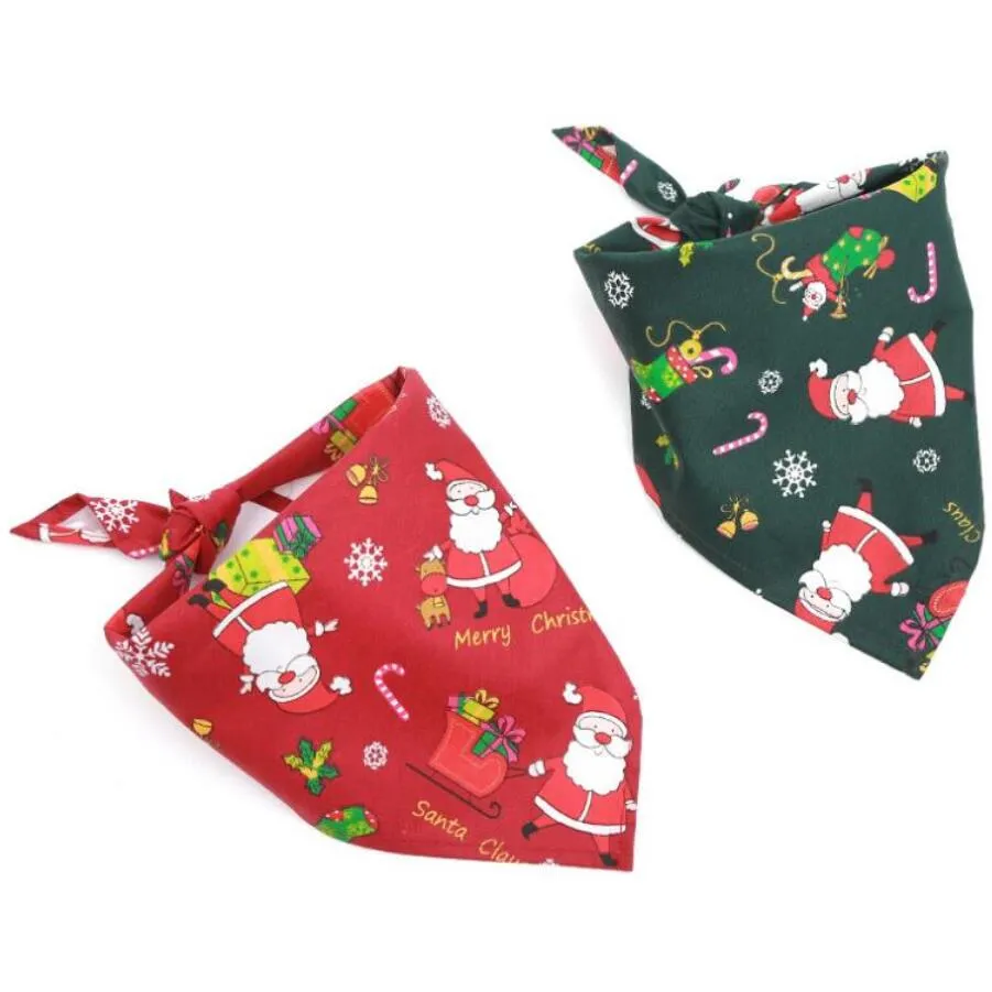 Großhandel 50 teile/los Hund Bekleidung Weihnachten urlaub Welpen Haustier bandanas Kragen schal Fliege Y01