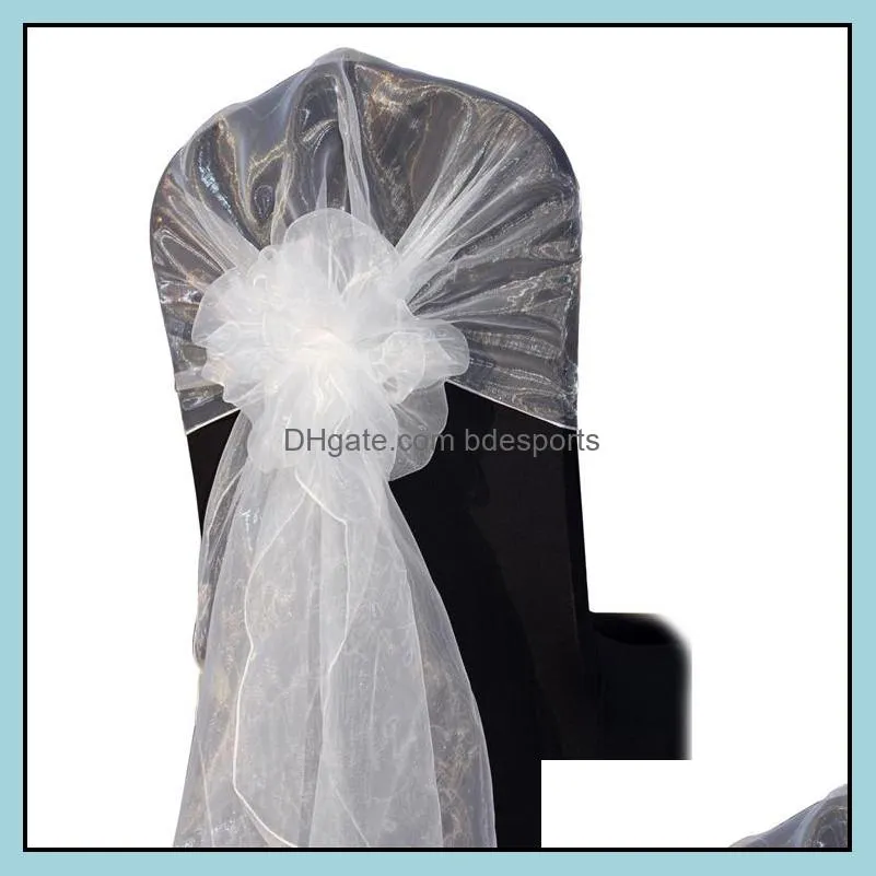 Sashes Marious Big Discount ! 100pcs Organza Hood For Chair Wrap Wedding