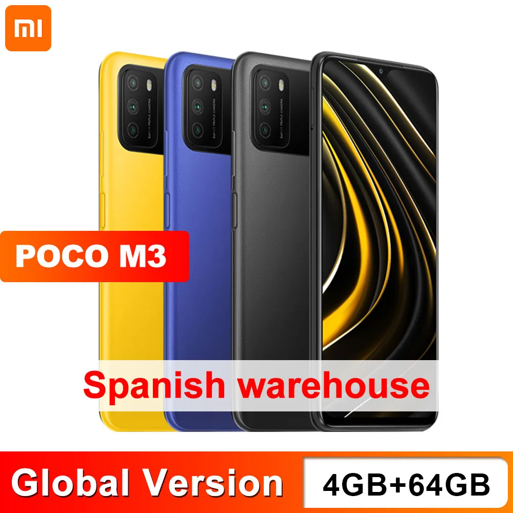 Nueva versión global POCO M3 Smartphone Snapdragon 662 4GB 64GB / 4GB 128GB 6.53