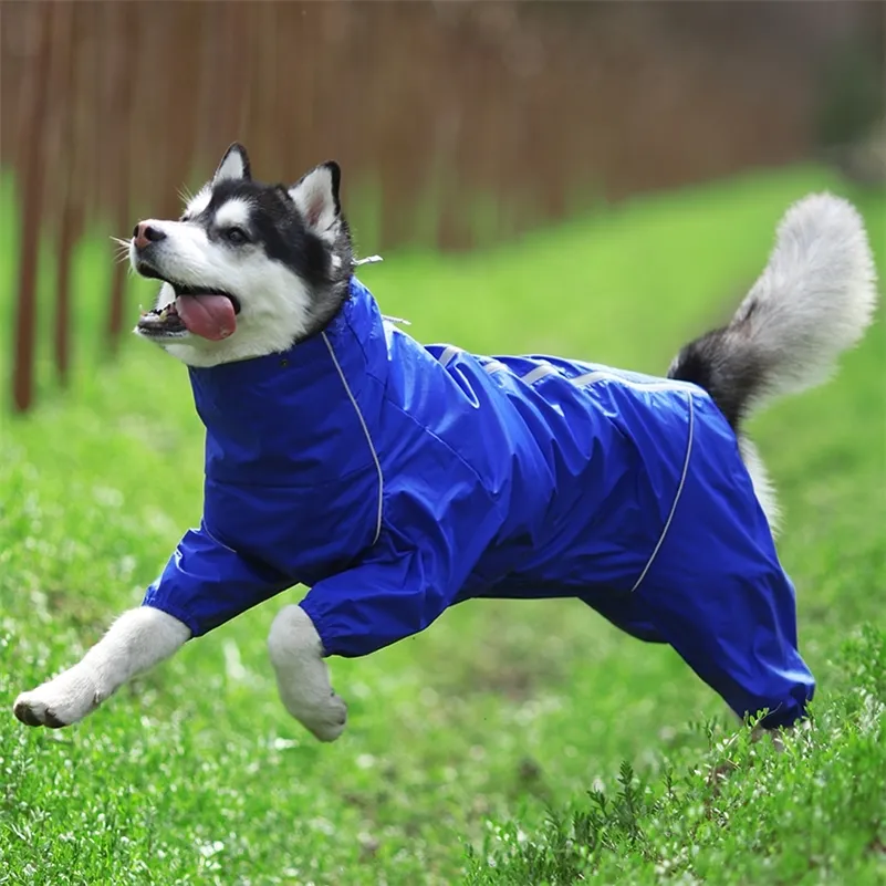 Pet Dog Raincoat For Small Large Dogs Reflective Zipper Waterproof