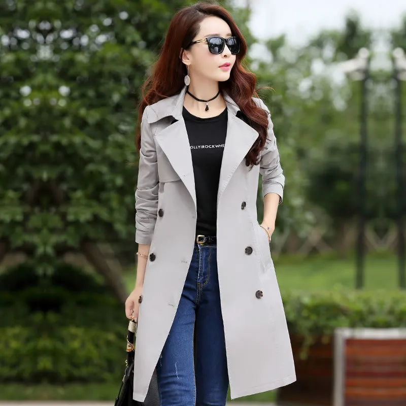 Streetwear Spring Cheap Trench Coat Womens For Women Double Breasted Turn Down Collar Plus Size 3XL XXXL Sobretudo Feminino 201028 From Mu02 19.09 DHgate.Com