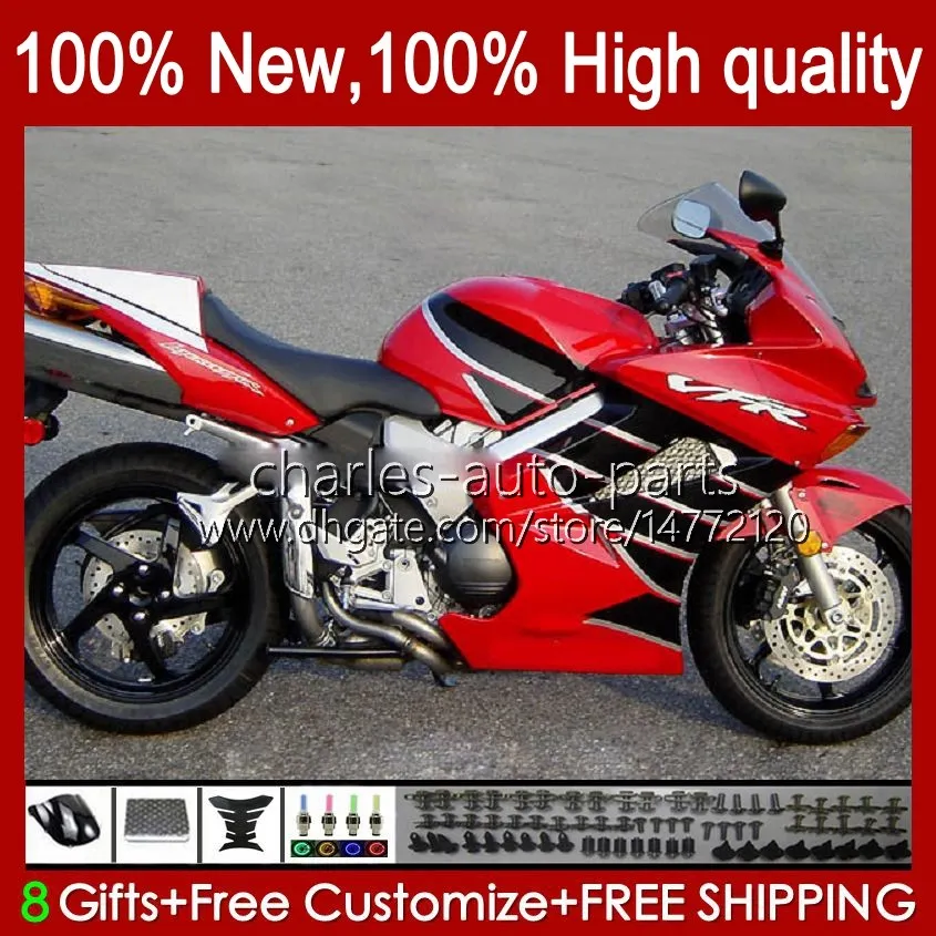 Ciało dla Honda Interceptor VFR800RR 02 03 04 05 06 07 100HC.26 VFR800 RR VFR 800 RR 2002 2008 2009 2011 2011 2011 Red Factory Goodów