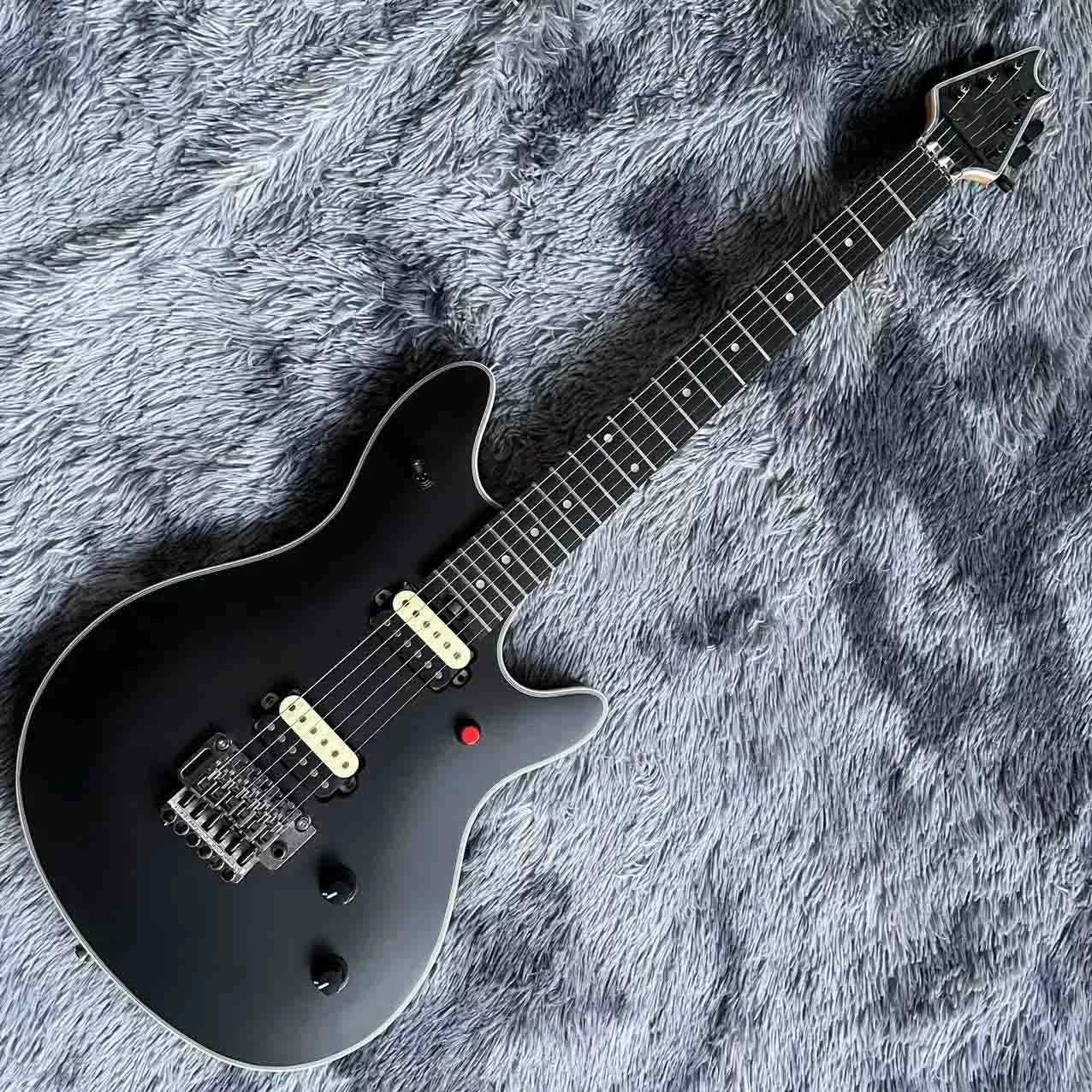 Custom Wolf Electric Gitarr Rosewood Fingerboard HH Pickups Black Hardwares Anpassade handgjorda instrument