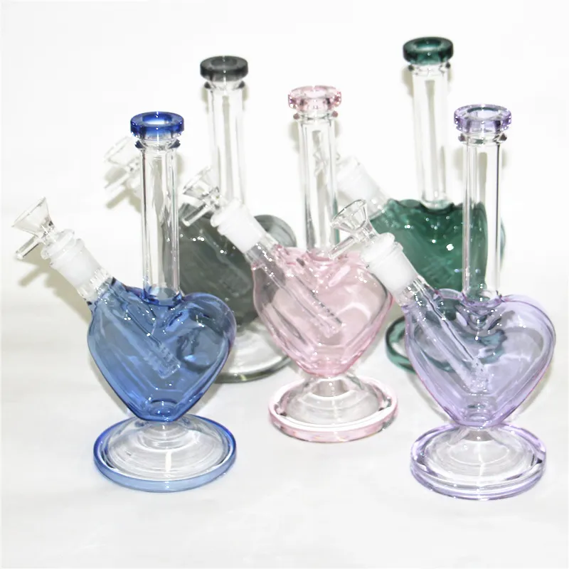 9 pouces verre bong narguilé rose dab plates-formes pétrolières barboteur verre tuyau d'eau rig recycleur avec bol de 14mm