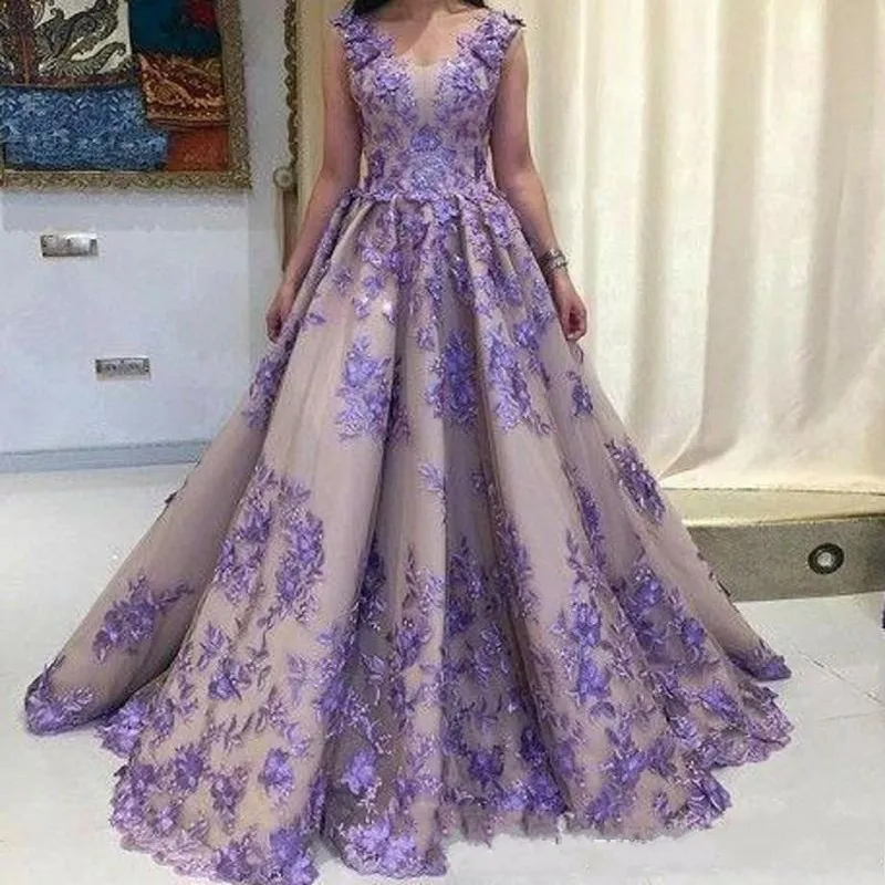 Elegante Abendkleider, A-Linie, Spitze, Applikation, transparenter V-Ausschnitt, Partykleid, formelles afrikanisches Sweep-Zug-Promi-Abschlussballkleid