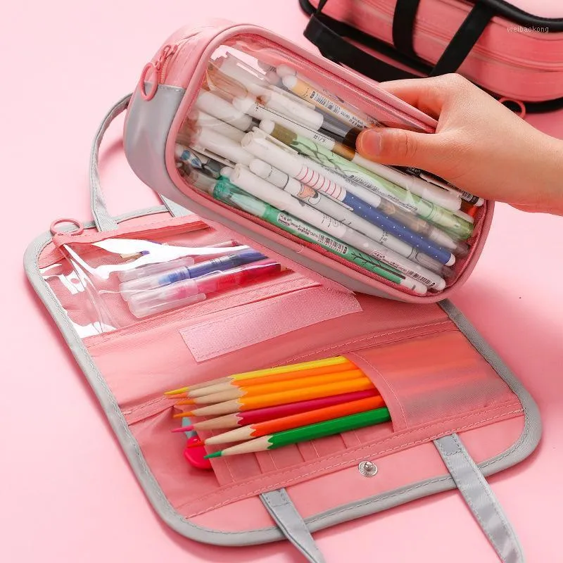 Pencil Cases Oxford Case School Supplies Estuche Escolar Trousse Scolaire Stylo Kalemlik Estuches para el colegio pencilcase Box1