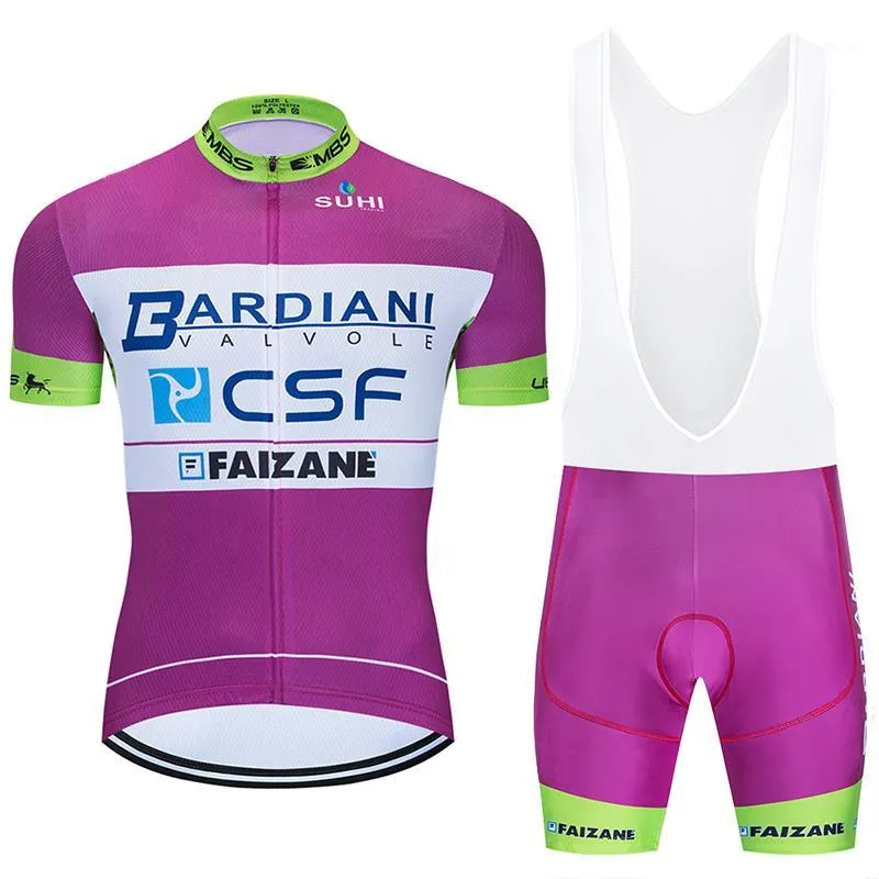 2020 Pro Team France Mens Cykling Kläder 9D Bib Suit MTB Uniform Purple Cykelklädsel Bike Kläder Kort Maillot Culotte Men1