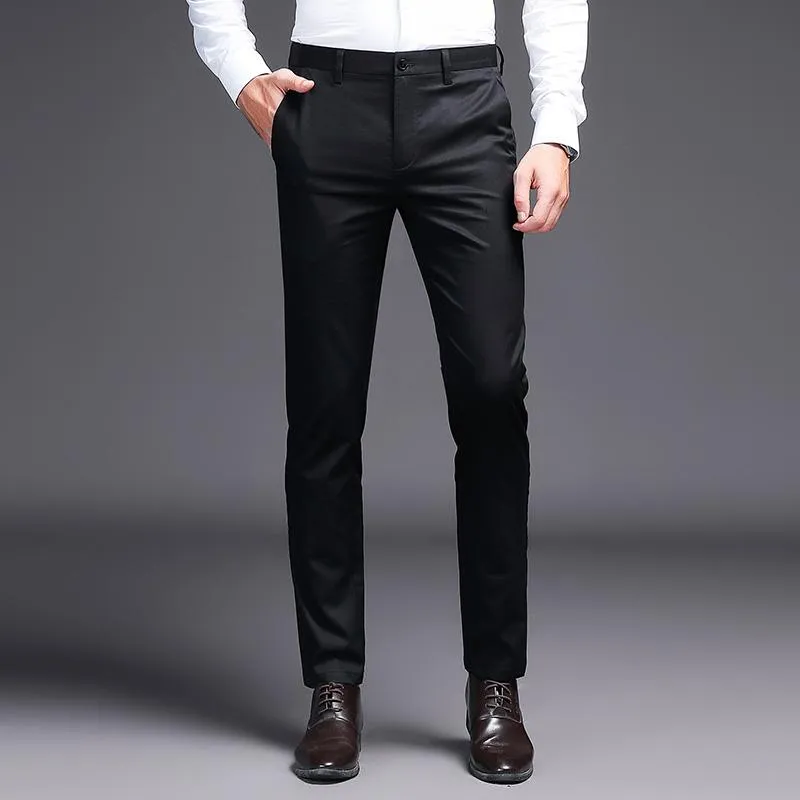 Skinny leg dress pants for men clearance