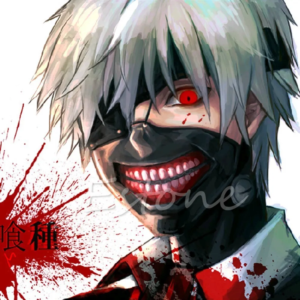 papapanda Ken Kaneki from Tokyo Ghoul Zip Mask