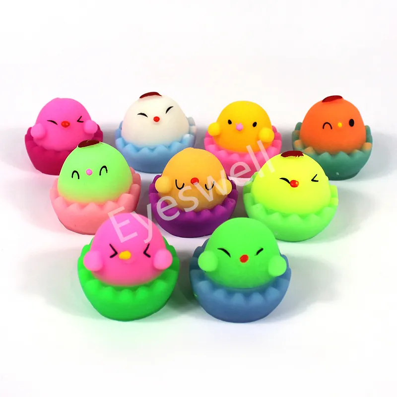 Easter Party Chicken Squishy Toys TPR Mochi Squishy Stress Reliever Eggs Stuffed Gift Favors