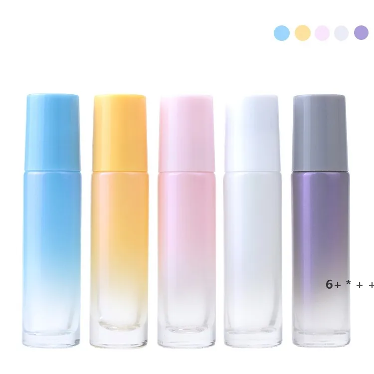 10ML Jade Roll On Bottle Travel Portable Mini Glass Essential Oil Bottles Natural Crystal Stone Cosmetic Empty Bottling RRB13232