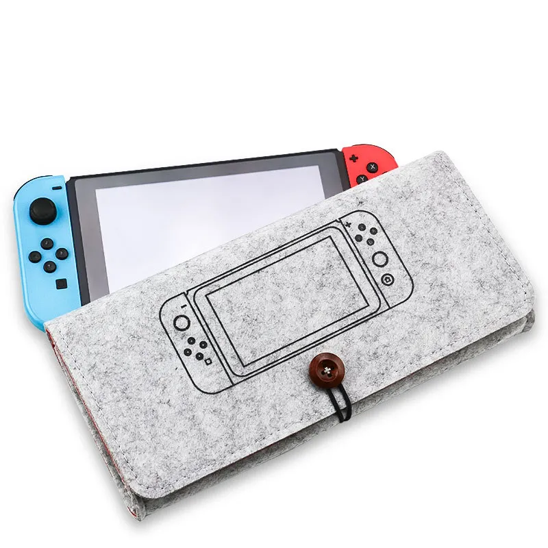 Sac de rangement en feutre portable pour commutateur LITE Board Jeux de carte mémoire Titulaire de la carte de transport pour Nintendo Switch NS Console