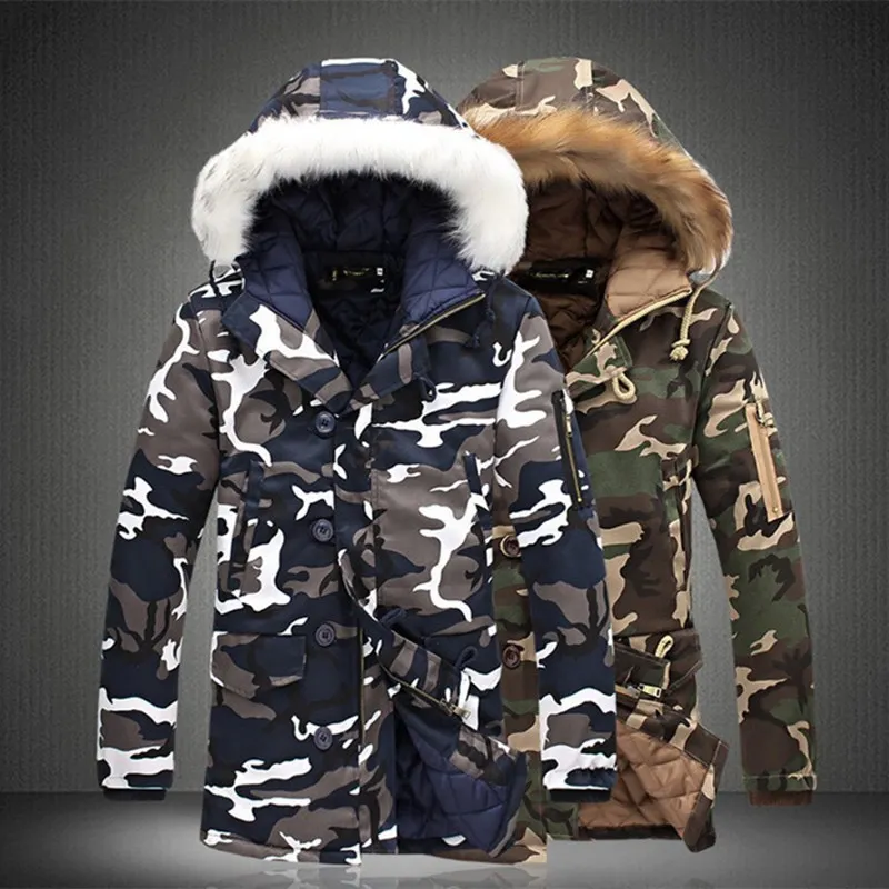 Mejor Precio En A Granel Camouflage De Veste Pour Hommes Dhiver Manteau De Parka Chaud Epais Avec Capuche Envio Gratuito DHgate Moins Cher Que I Run