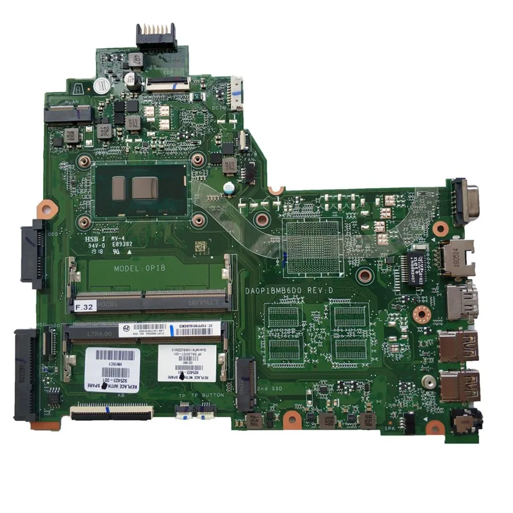 Carte mère pour ordinateur portable HP 14-BS 240 G6, avec processeur SR2UW i3-6006u, 925423, 001, 925423, 501, 925423, 601, 100% testé