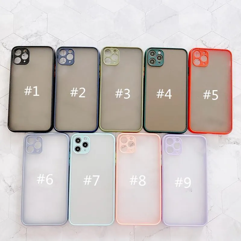 New Camera Protection Bumper Phone Cases For iPhone 11 11 Pro Max XR XS Max X 8 7 Plus Matte Translucent Shockproof Back Cover