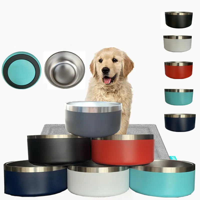 8 Colors Dog Bowls 32 oz Stainless Steel Tumblers Double Wall Vacuum Insulated Large Capacity 32oz Pets Cups Boomer Dog Bowl mugs