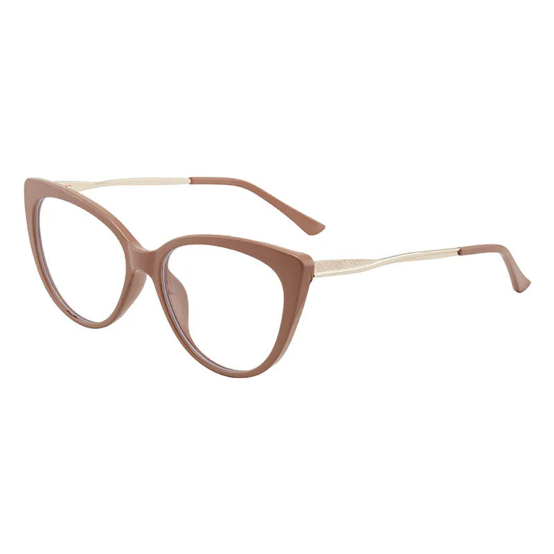 أزياء المرأة النظارات الشمسية إطارات tr90 القط العين النظارات الإطار مع الالتواء الساقين المعدنية و مفصلات الربيع
