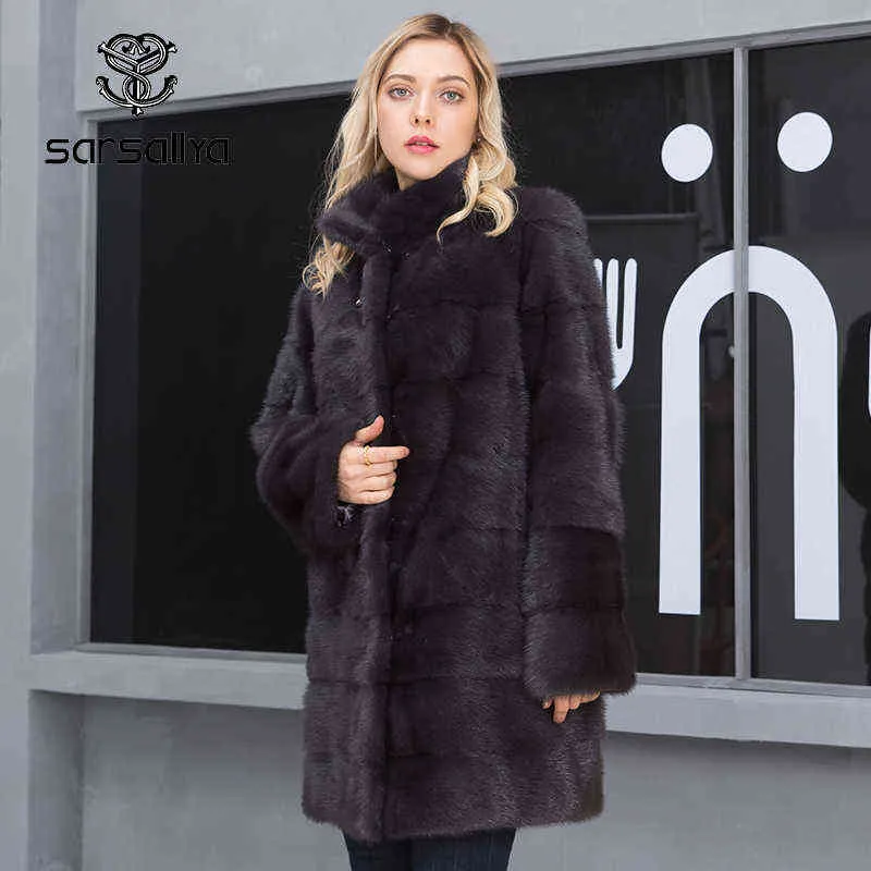 日本値下 自然の毛皮のコート冬の女性ミンクの毛皮のコート女性の本物 
