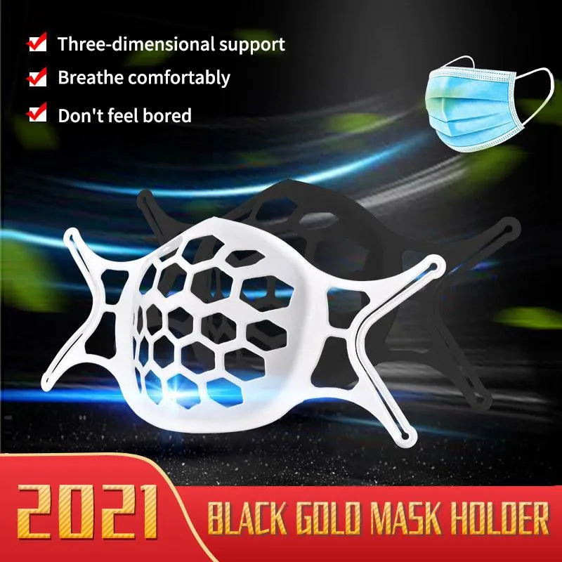 Många stilar 2021 3D-maskfäste Skydd Silikon Stativ Ansiktsmasker Inner Förbättrande Andning Smidigt Cool Facemask Holder lla45