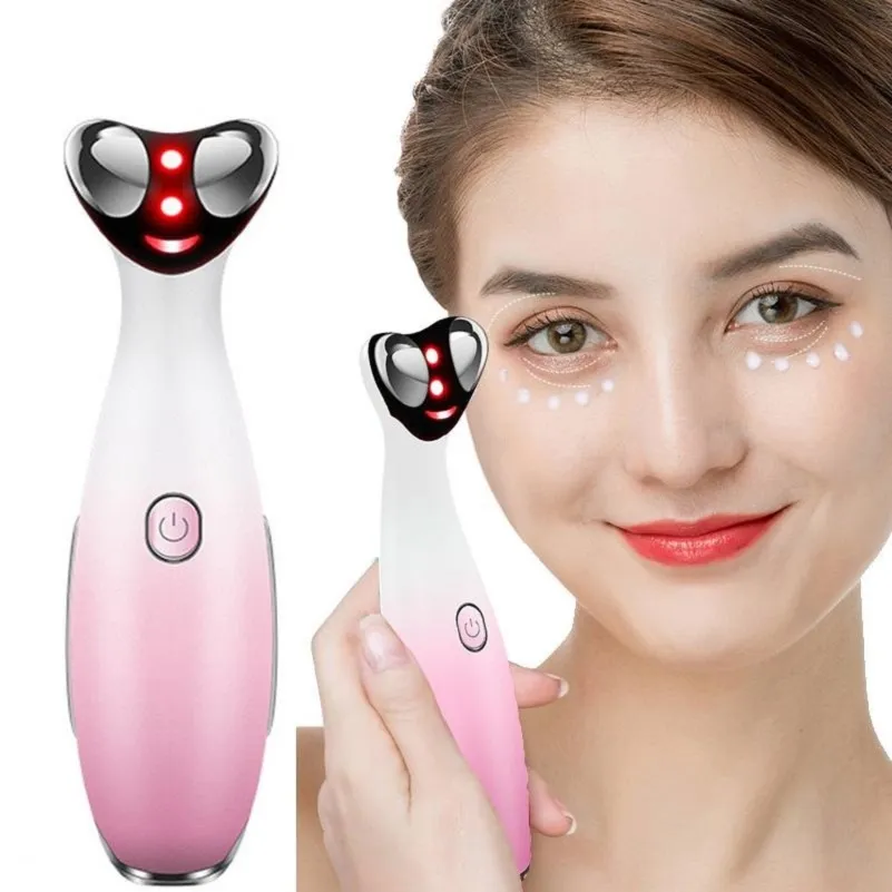 Thérapie par la lumière LED resserrement de la peau soins des rides des yeux appareil de beauté masseur RF Portable