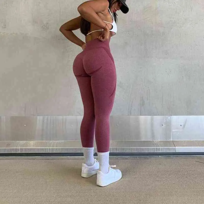 Mocha Contour Seamless Leggings Womens Butt' Lift Curves Workout