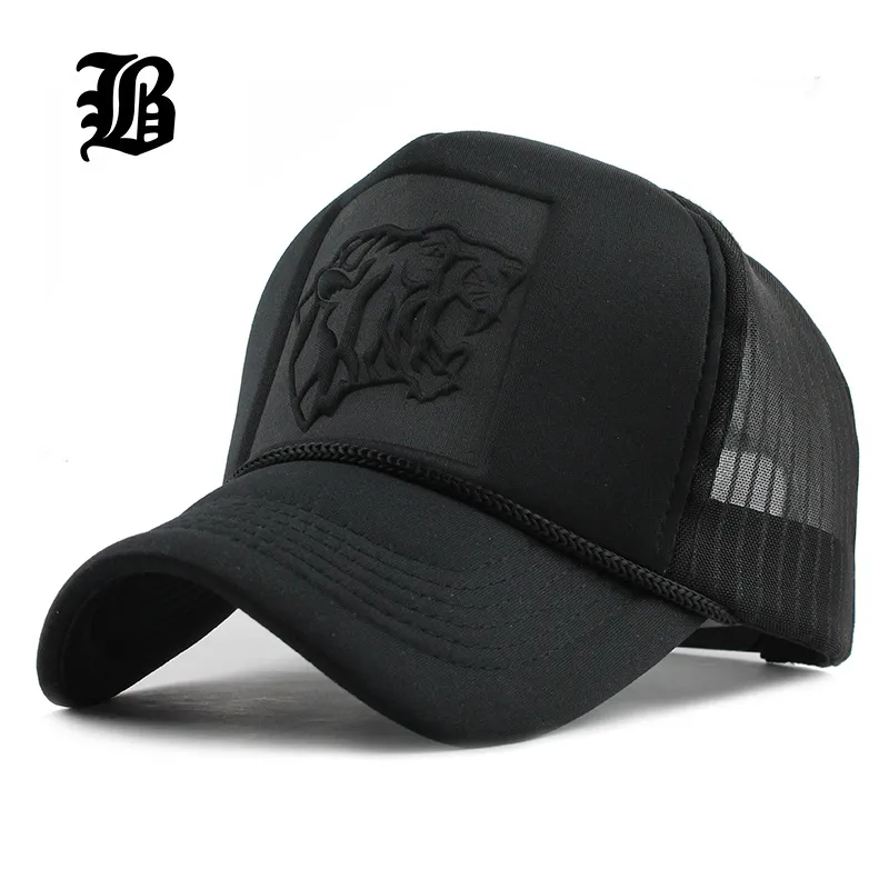 FLB Hip Hop Black leopard Print Curved Baseball Caps Summer Mesh Snapback Hats For Women Men casquette Trucker Cap 201027256J