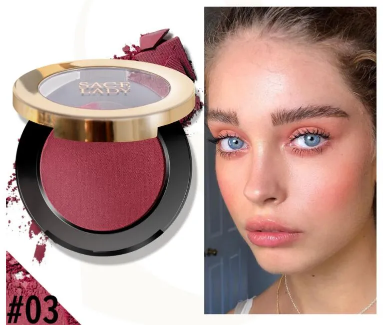 Peach Blush Proszek Makeup Rouge Twarz Paleta Blusher Make Up Natural Matte Pigmentowane Kosmetyki Cheek Hurtownie