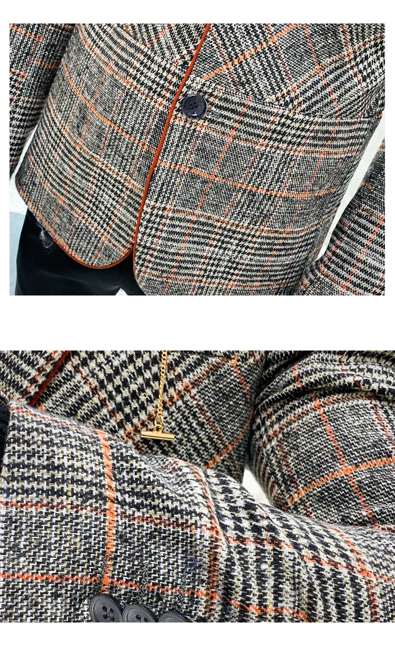 Mens British Plaid Blazer Suit Mens Coats And Jackets Casual Woolen Wedding  Dress Coat With Single Button Business Male Button Veste Costume Homme  LJ201103 From Luo04, $58.51