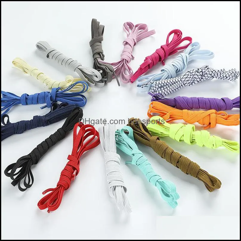 18 Colors Flat Elastic Shoelace 100cm Women Men Running Sports Outdoor Shoelaces Personalized High Elasticity Shoe Strings