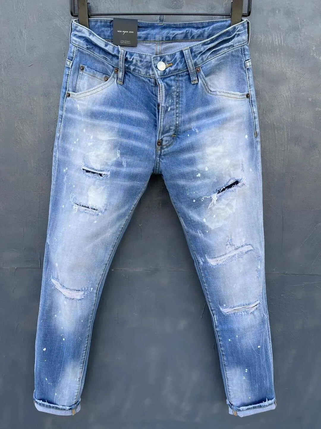2021 новый бренд европейские и американские моды мужские повседневные джинсы, высококачественные стирки, чистое ручное измельчение, оптимизация качества LT032
