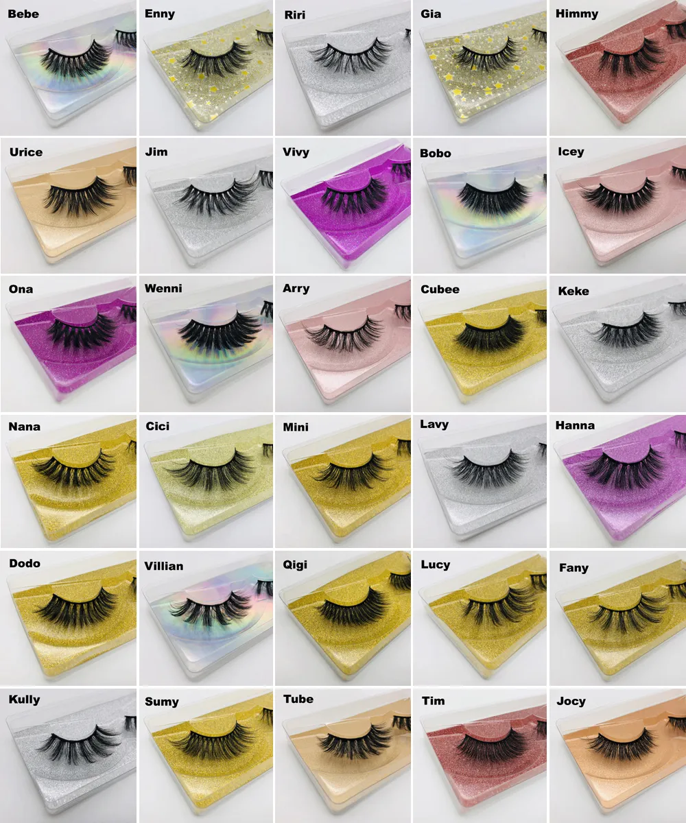 2020 Ny 3D Mink Eyelashes Eyelash False Eyelash Luxury Handgjorda Mink Lashes Medium Volym Cruelty Free Mink False Eyelashes