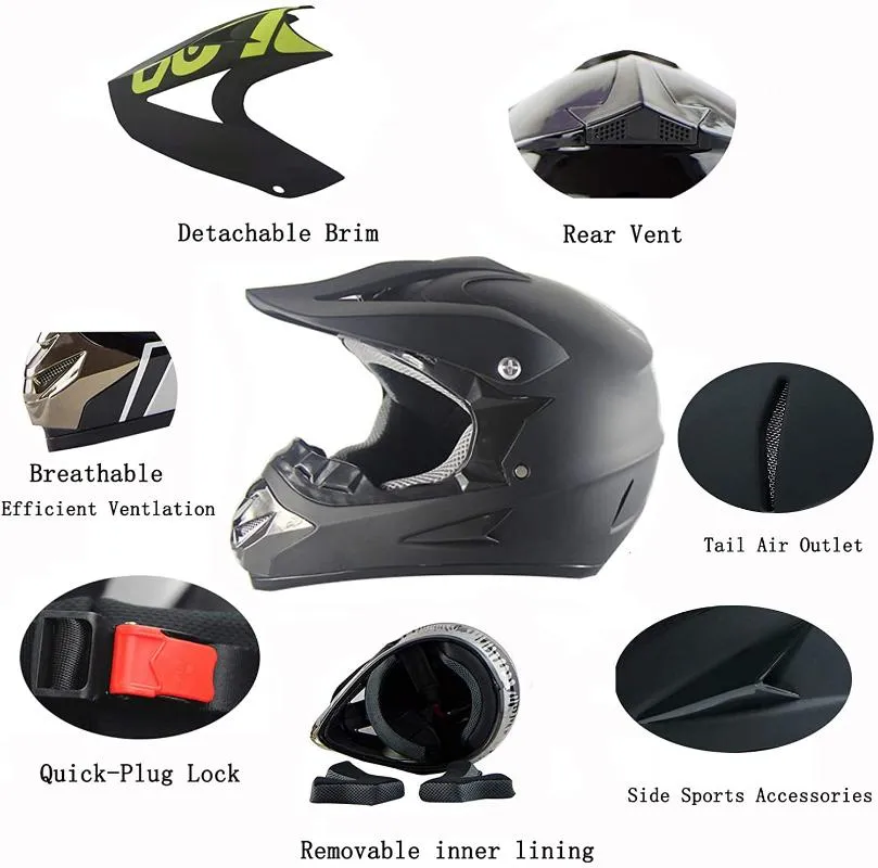 Youth/Kids Motorcycle Helmets Motocross Dirt Bike ATV Off-Road Child Helmet  DOT