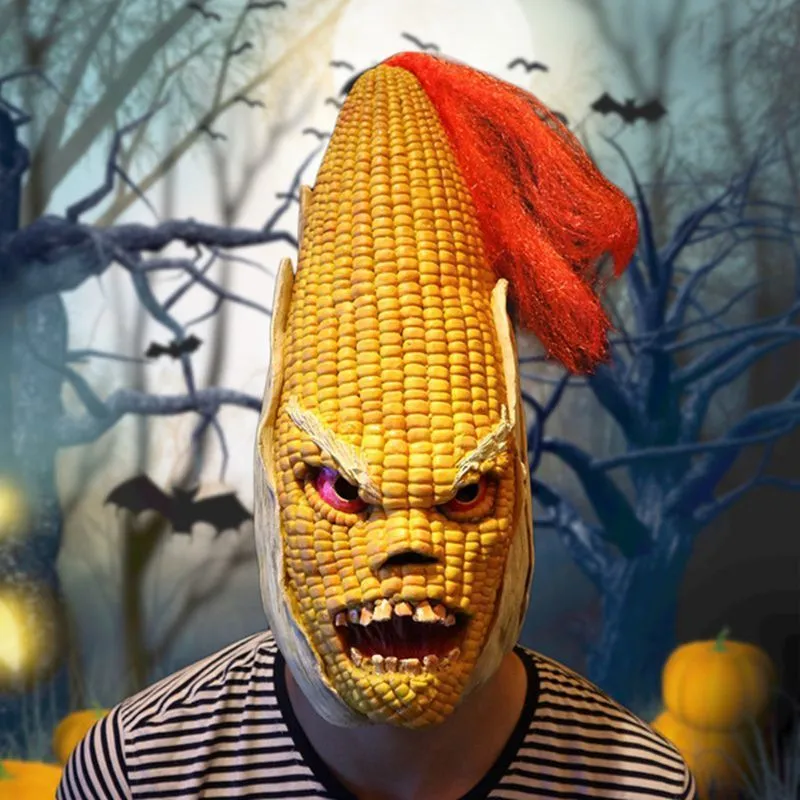 Corn Mask High End Yellow Maize Halloween Mask For Men Angry Mr Old Corn Creative ...